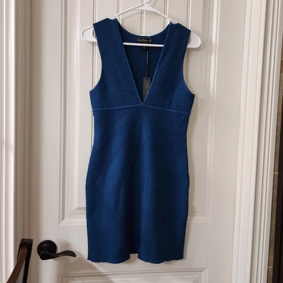 House of Harlow 1960 v-neck Compression mini dress - Picture 1 of 4